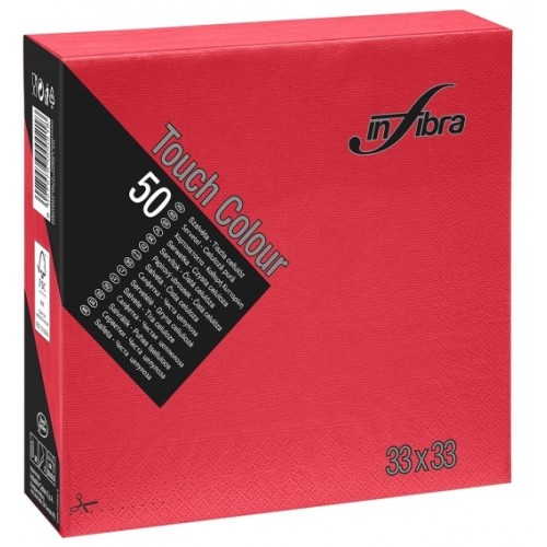 Χαρτοπετσέτες πολυτελείας  - 50 χαρτοπετσέτες – Δίφυλλη – Κόκκινη - 33Χ33 (1360/C/ROSSO)